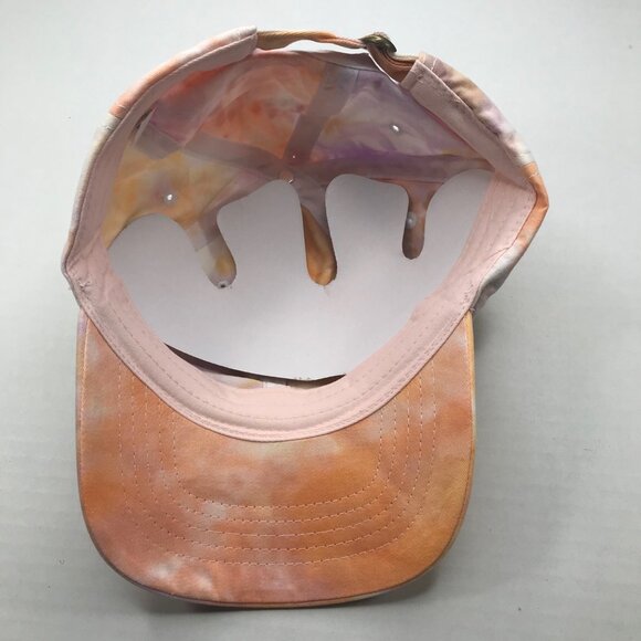 Time And Tru Womens One Size Baseball Cap Tie-Dye Adjustable Orange Purple New - Picture 6 of 7